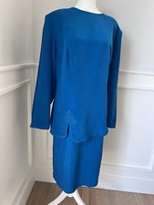 Vintage Adrianna Papell 100% Silk Long Sleeves Dress With Embroidered Details 20