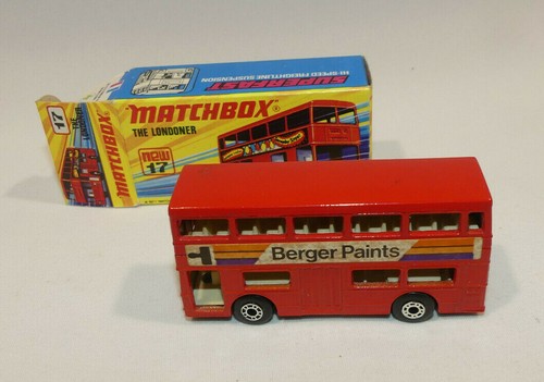 Matchbox - Superfast - MB 17 The Londoner "Berger Paints" in Box graubraune Bod - Bild 2 von 5