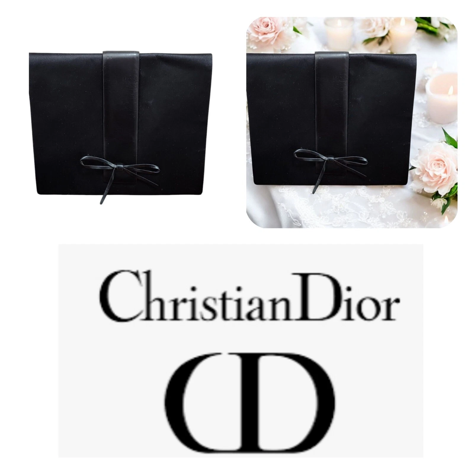 Pochette de soirée femme Christian Dior noire