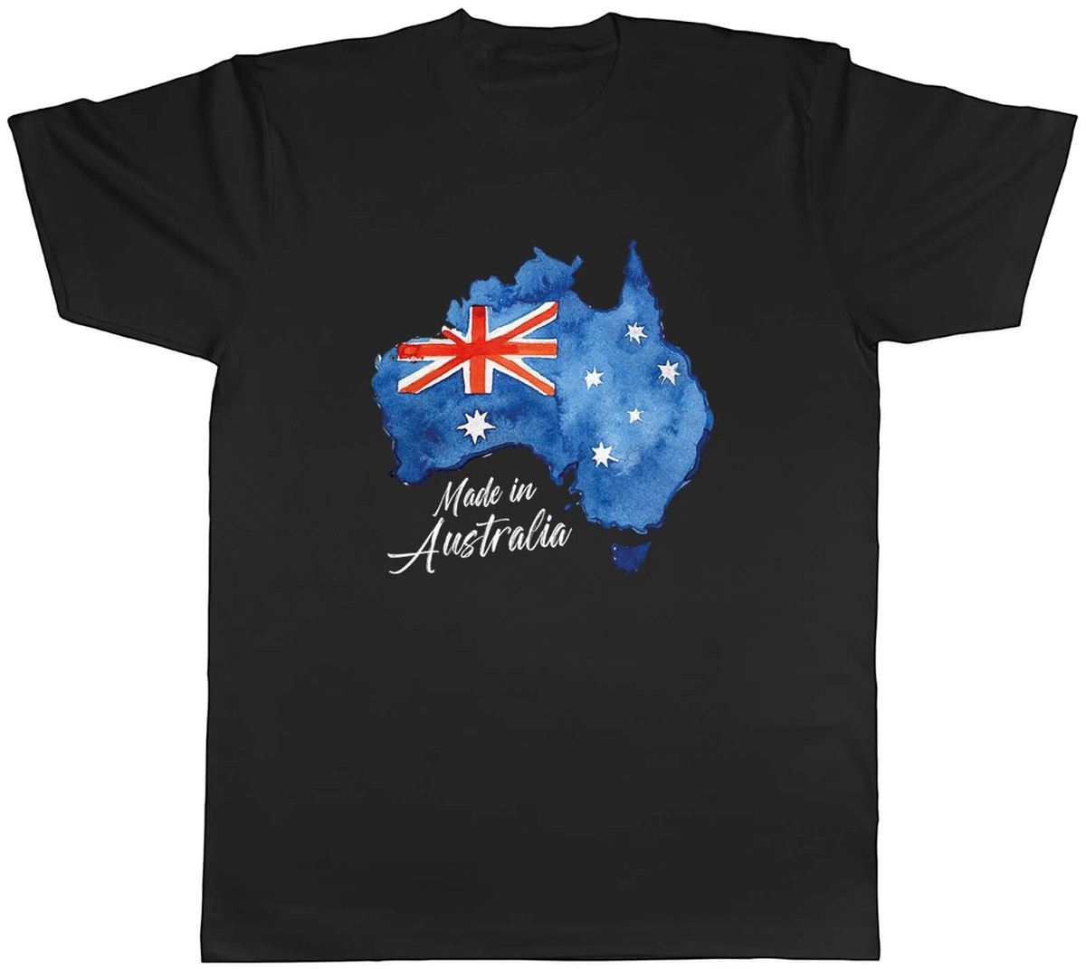 Made in Australia Mens T-Shirt Aussie Australian Map National