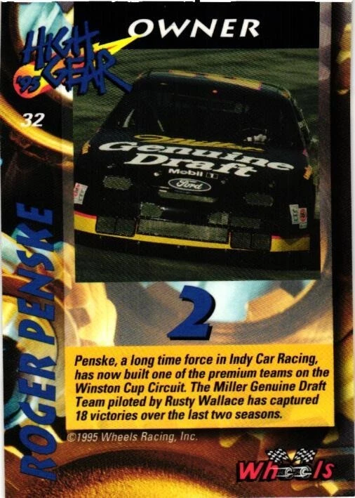 Roger Penske 1995 High Gear Wheels/32 - Image 2 of 2