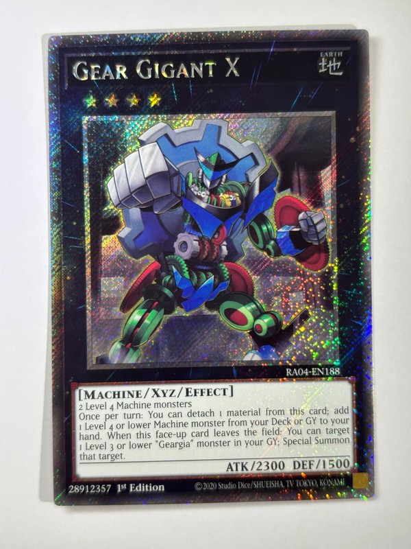 Gear Gigant X RA04-EN188 Platinum Secret Rare 1st Edition YuGiOh Card