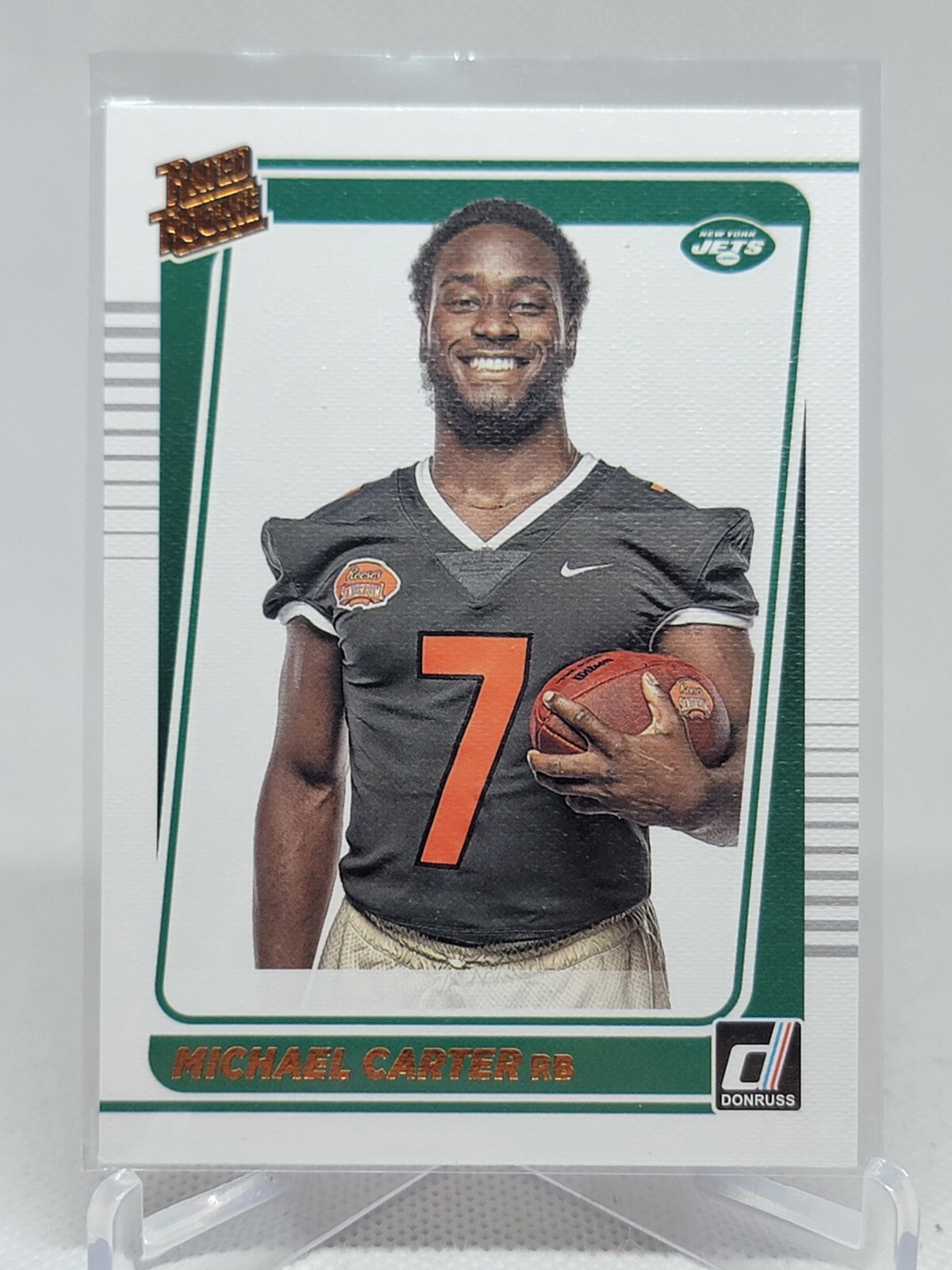 2021 Donruss Rated Rookies Portrait #268 Michael Carter Jets B2D
