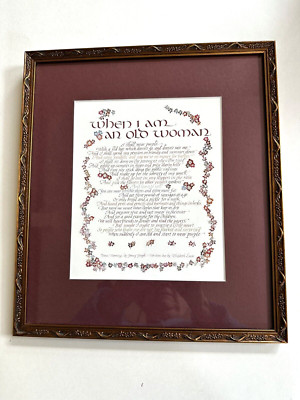 RED HAT SOCIETY WALL ART, ELIZABETH LUCAS DESIGNS, ''When I am an old woman...''