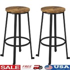 Metal Frame Backless Bar Stools Set of 2 Durable Easy Assembly Kitchen Bar New
