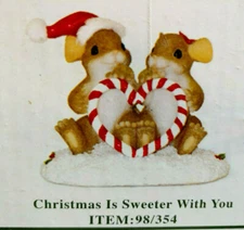 Charming Tails Christmas Is Sweeter With You 98/354 Fitz And Floyd Mice Candy
