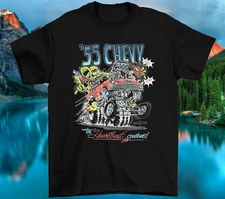 Chevy Ed Big Daddy Roth Rat Fink Black T Shirt Size S-5XL