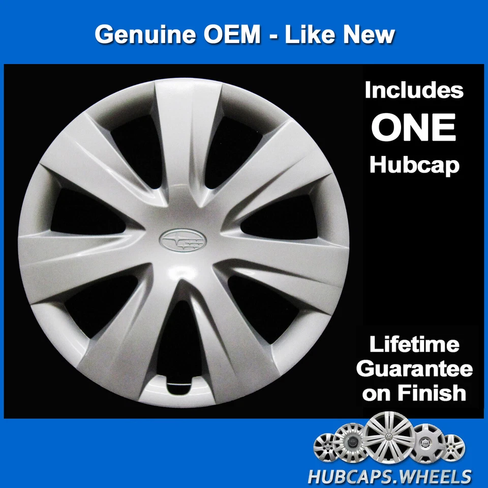 Tapacubos para Subaru Impreza 2012-2016 genuino de fábrica OEM 15 pulgadas cubierta de rueda 60543 Foto 2 de 4