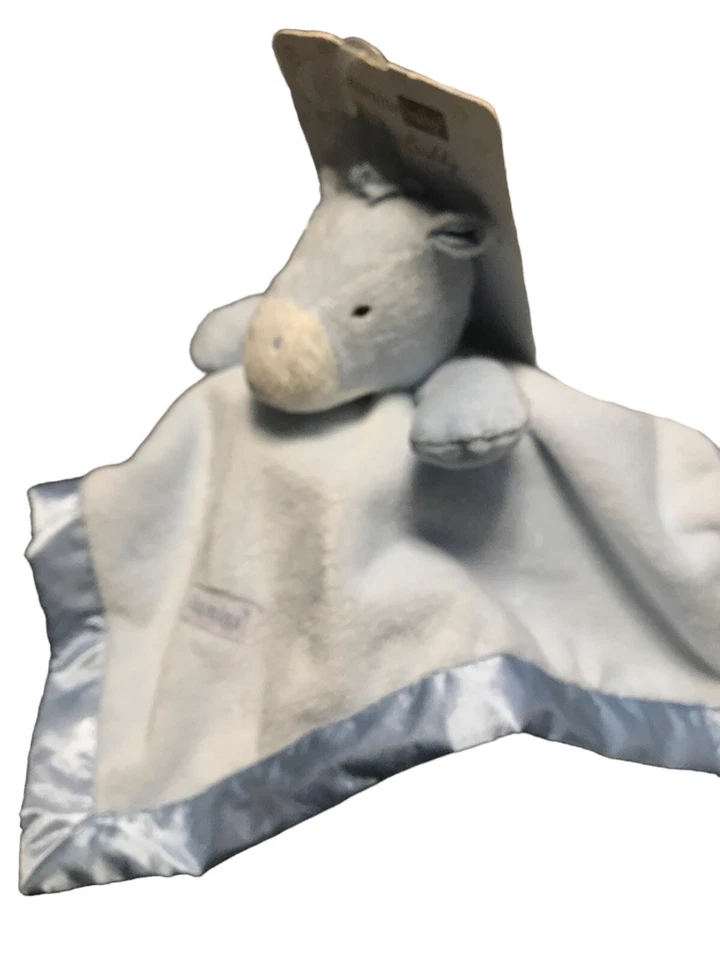 Difícil de Encontrar Vitaminas Bebé Azul Caballo 2013 Baby Lovey Manta de Seguridad Satinado Suave Foto 3 de 4