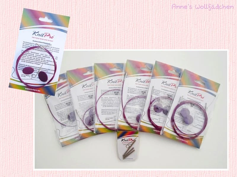 KnitPro Kunststoffseil mit Zubehör oder 1 Satz Seilverbinder