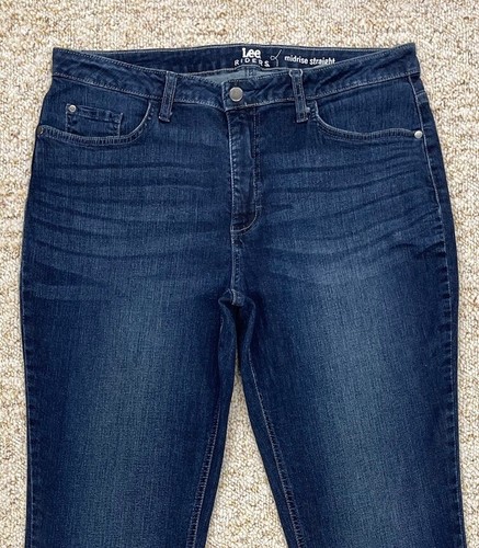 Lee Jeans Women's size 14 Straight Leg Mid Rise Stretch Denim (34x31) - Imagen 7 de 23