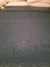 100 Wool Boucle Blanket 100X98 Peacock Green/Winter Warm
