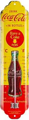 Coca Cola Retro Thermometer Wall Nostalgic Indoor Fan Merchandise 12.5 Inch