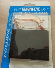 FOLD FOLDING  READING GLASSES WOMEN MEN    1.00 plus free carrying case