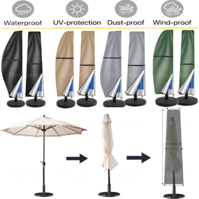 MARKENLOS Abdeckung Sonnenschirm Schutzhülle Schirmhaube Marktschirm Ampelschirm Haube