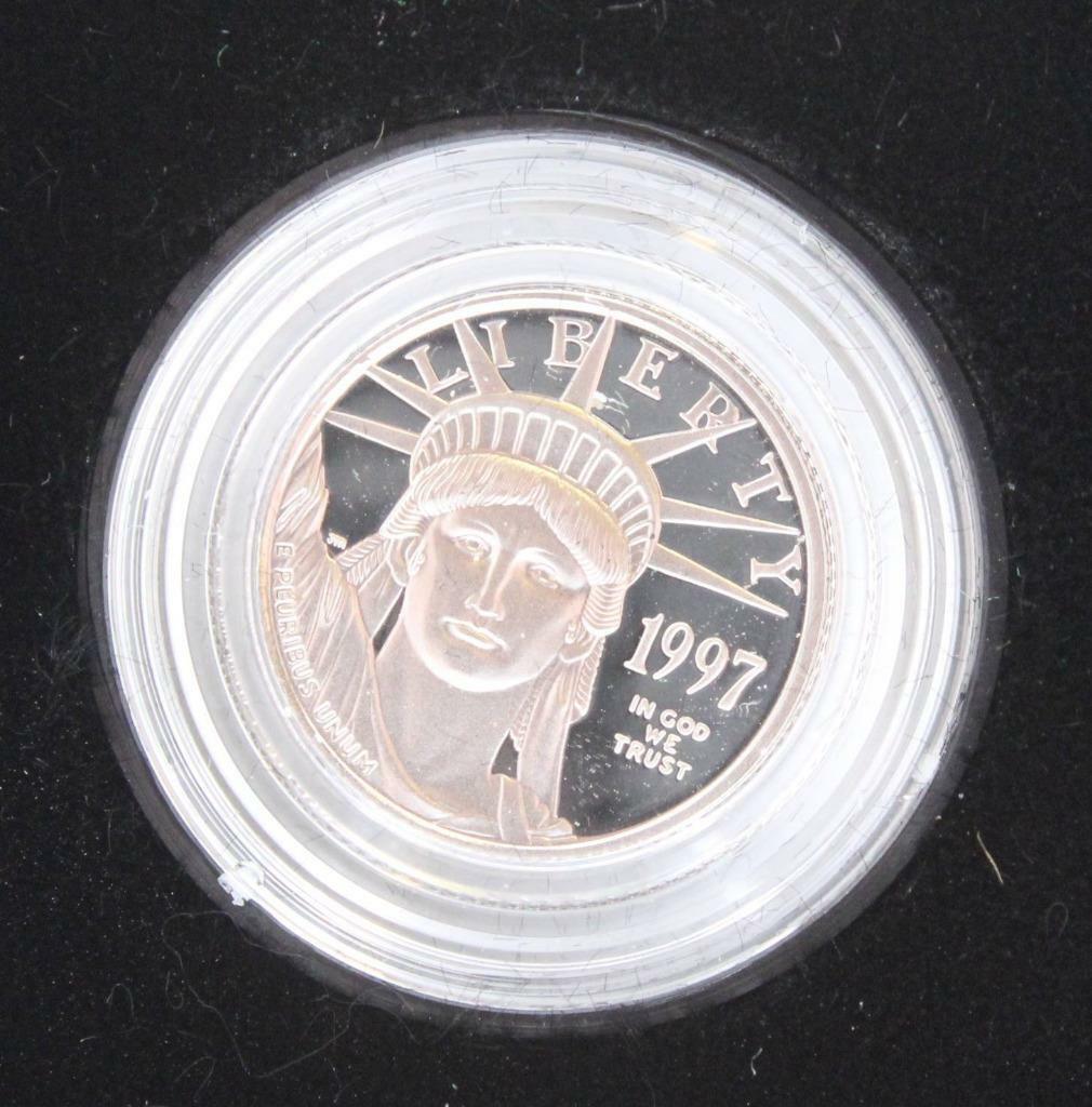1997 1/10 oz Platinum American Eagle Proof Bullion Coin Inaugural Issue Box/COA