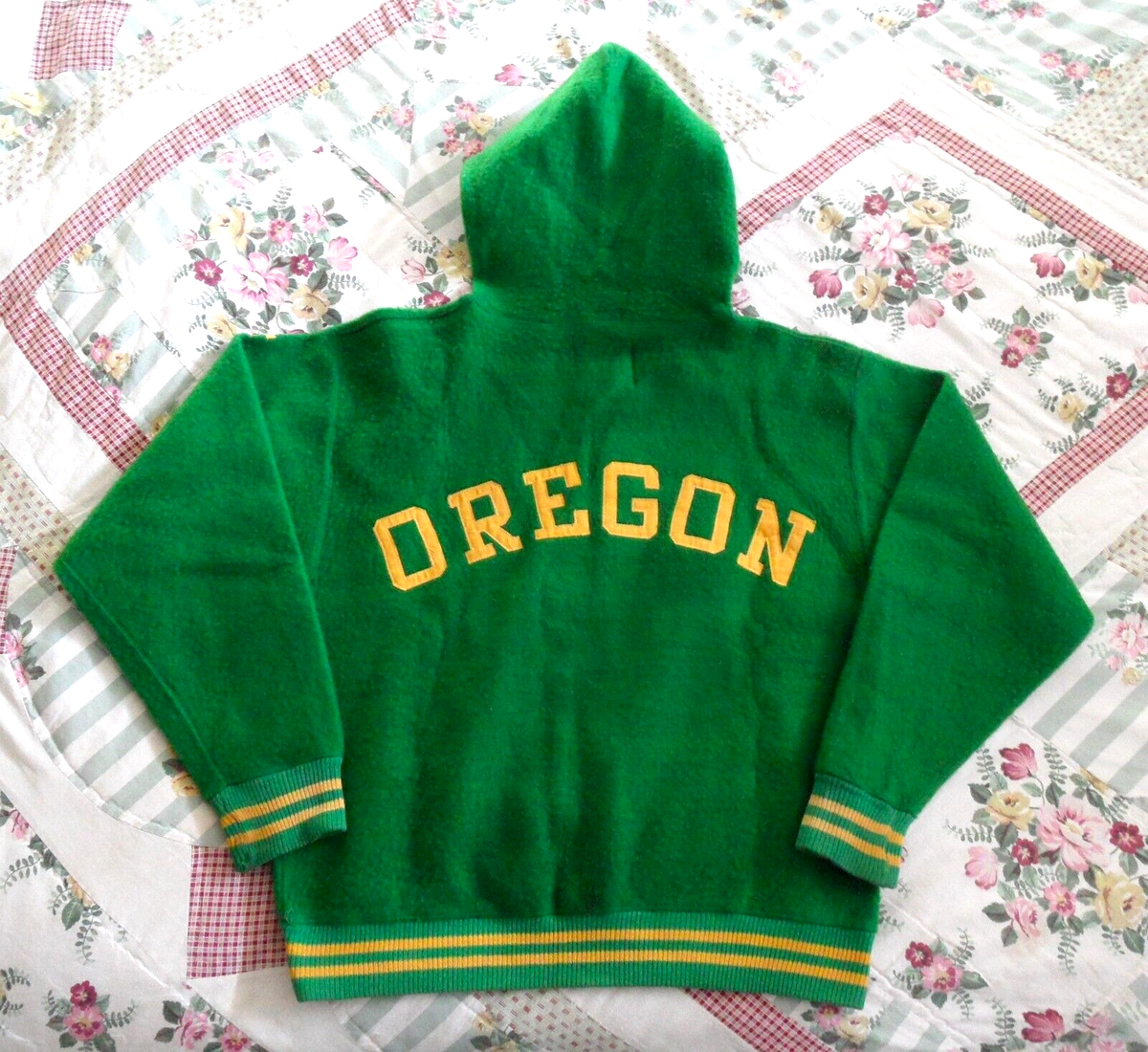 パーカー・フーディ IONSEOUL 1992 Boucle Embroidered Hoodie orig. Beyond Rare!! 1969-73 Oregon Ducks *TRACK SUIT HOODIE