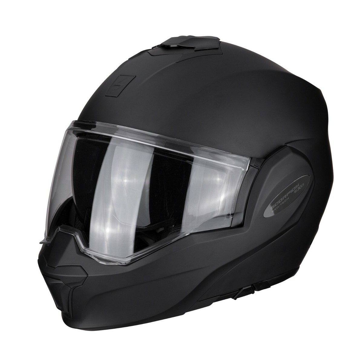 modular helmet scorpion exo tech solid Motorcycle Helmet Scooter Modular Scorpion Exo-Tech Solid BLK2 Black Mat  Size XL
