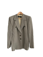 Louis Féraud Single Breasted Jacket Grey Uk Size 14