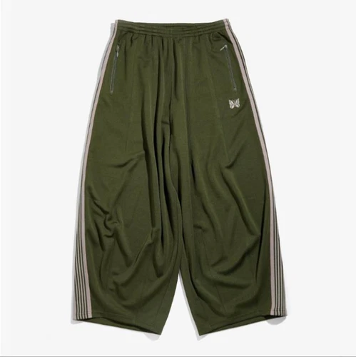 Needles track Butterfly embroidery Straight-leg fat pants Casual sports Wide-leg - Picture 14 of 24