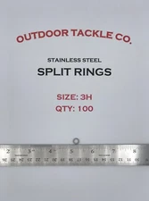 SIZE #3 HEAVY DUTY Split Rings 100 Count Stainless Steel USA HD Fishing Tackle