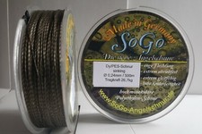 Angelschnur/geflochten/sinkend/Dyneema/PE Fäden 6fach/schwarz/grün/TK bis 34,8kg