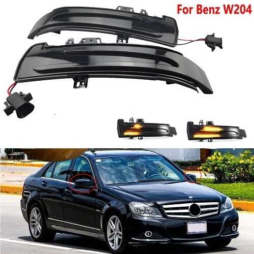 2 x Luz de señal de giro del espejo retrovisor lateral para Mercedes-Benz A B C E Clase S E350 Foto 2 de 4