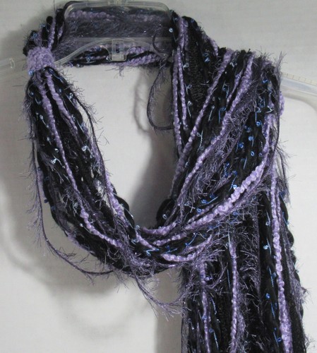 Handmade Yarn Scarf Multi-color Strands Single Knot U Pick Color textured - Picture 107 of 116