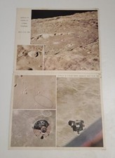 2 Nasa Apollo 10 Views of Lunar Landscape Moon photos Orbit Mission May 1969