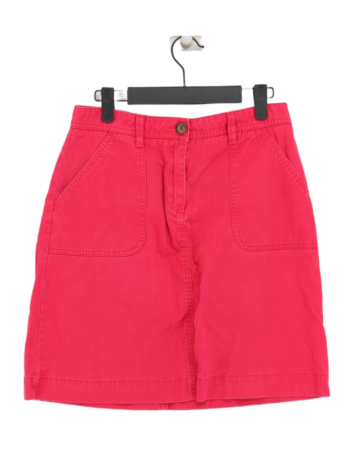 Crew Clothing Womens Red Cotton A-Line Midi Skirt UK 10-image