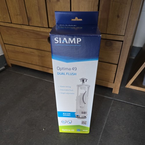 SIAMP Optima 49 Toilet Cistern Outlet Valve with Dual Flush Push Button