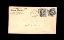 Science Observer Newspaper Magazine John Ritchie Jr. Boston 1882 Cover 10g