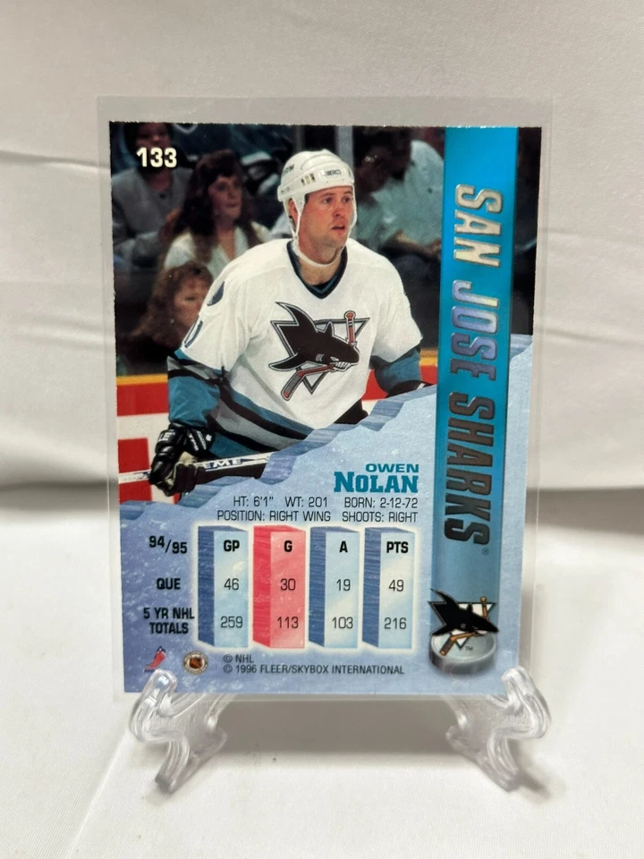1995-96 Fleer Metal Hockey - #133 Owen Nolan - Image 2 of 2