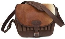 Genuine Cowhide Leather Hunting Ammo Bag | Holds 120 Shotgun Cartridges