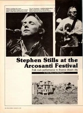 1979 VINTAGE 2PG SHORT ARTICLE/PHOTO ON STEPHEN STILLS AT ARCOSANTI FESTIVAL