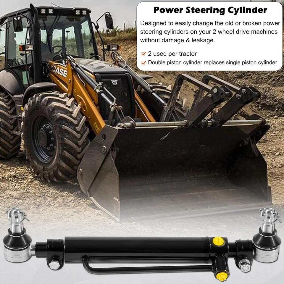 Cilindro de direção hidráulica D128454 compatível com estojo 480C 480D 580C 580D 480F 580SE 584E - Imagem 3 de 4