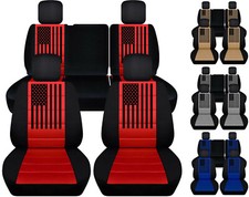 Front Rear Seat Covers Fits 2007 To 2018 Jeep Wrangler Jk 4 Door American Flag