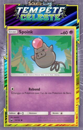 Spoink - SL07:Tempête Celeste - 59/168 - Carte Pokemon Neuve Française - Photo 1/1