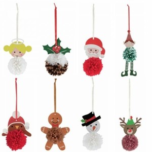 Download Christmas Festive Xmas Character Pom Pom Making Kit Decoration Crafts Ebay PSD Mockup Templates