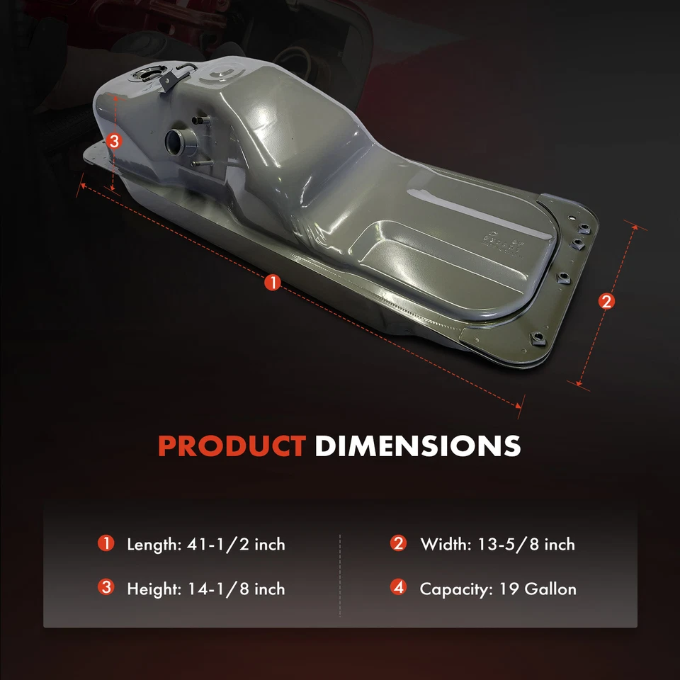 19 Gallons Fuel Tank for Nissan 720 1984 1985 1986 L4 2.4L 2.5L 4WD 1720210G00 - Image 4 of 4
