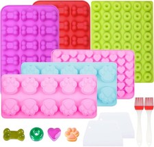 10 Stück Backmatte Hundekekse, Silikon Backmatte für Hundeleckerlies Set, Backfo