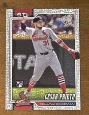 2026 Topps Series 1 Cesar Prieto Rookie SP Spring Training Foil Parallel RC #95