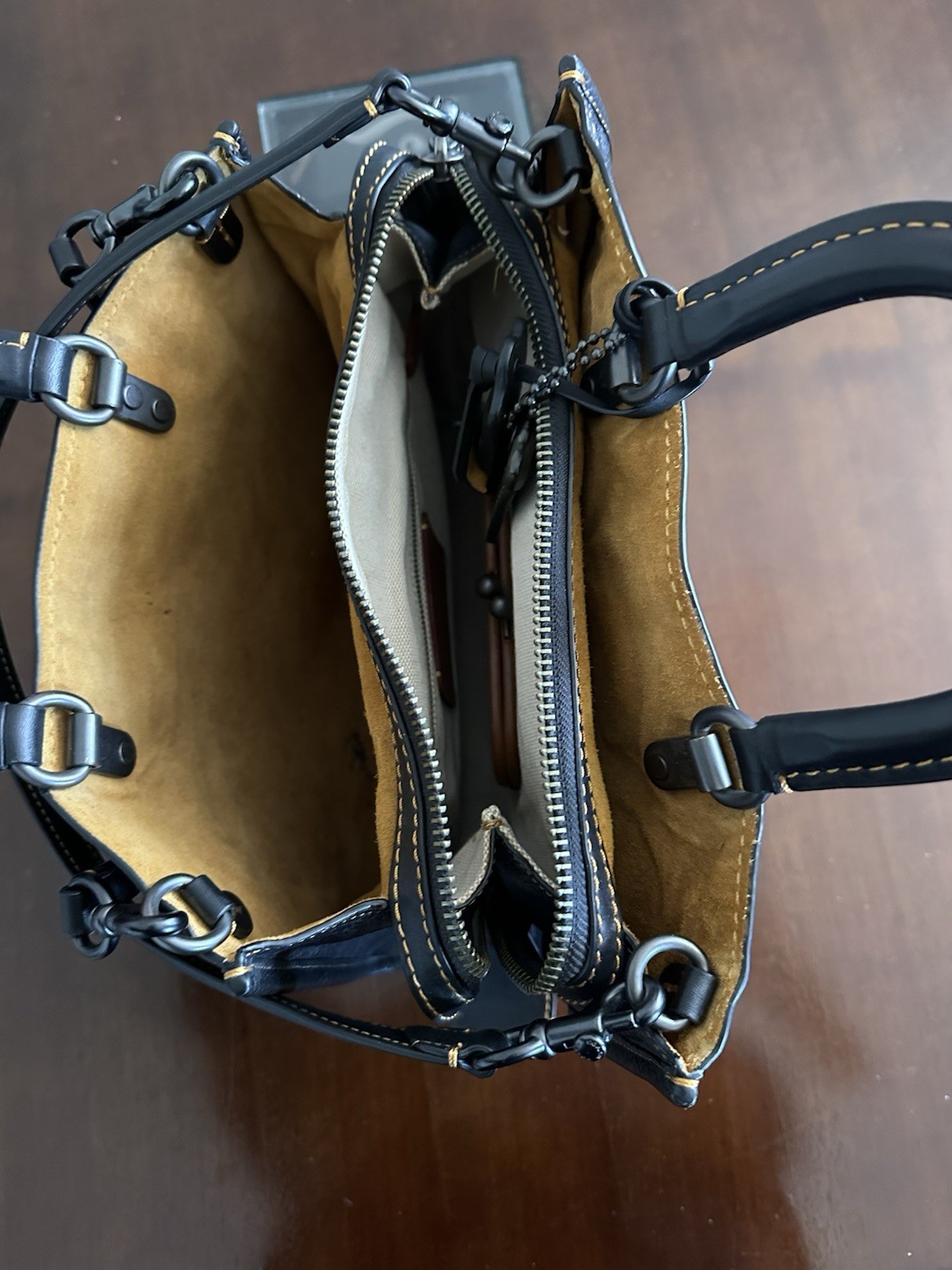 Coach Black Pebbled Patchwork Satchel Applique Ac… - image 2