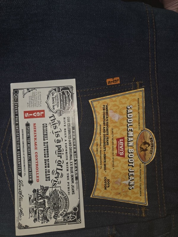 ​VTG 1984 Levi’s 517 Saddleman Bootcut Jeans NOS Deadstock Orange Tab W44 L34...