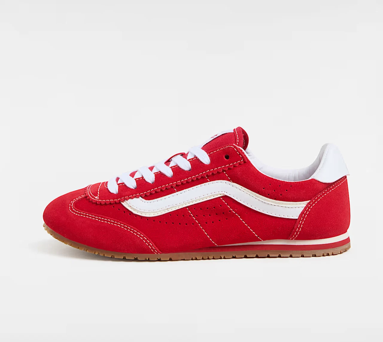 Vans Super Lowpro Shoes in Red and White All Sizes Limited Stock