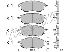 Trusting 779.0 brake pad set, disc brake for Subaru