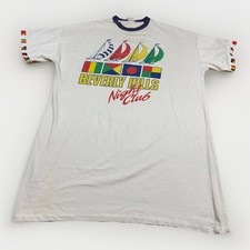 Vintage 90s Beverly Hills Night Club Sleep T Shirt Sailing Nautical XL nighty