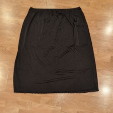 Comfort Choice Womens Half Slip 30/32 Black Nylon Plus Size 3X