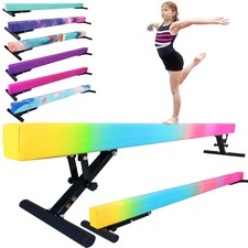 Adjustable balane Beam for Kids - 8FT Gymnastics Beam - high and Low Floor Be...