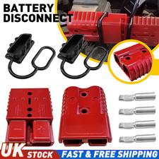 2x 175A Battery Connector Quick Plug For Anderson Style Red 600V 1/0AWG Leads UK